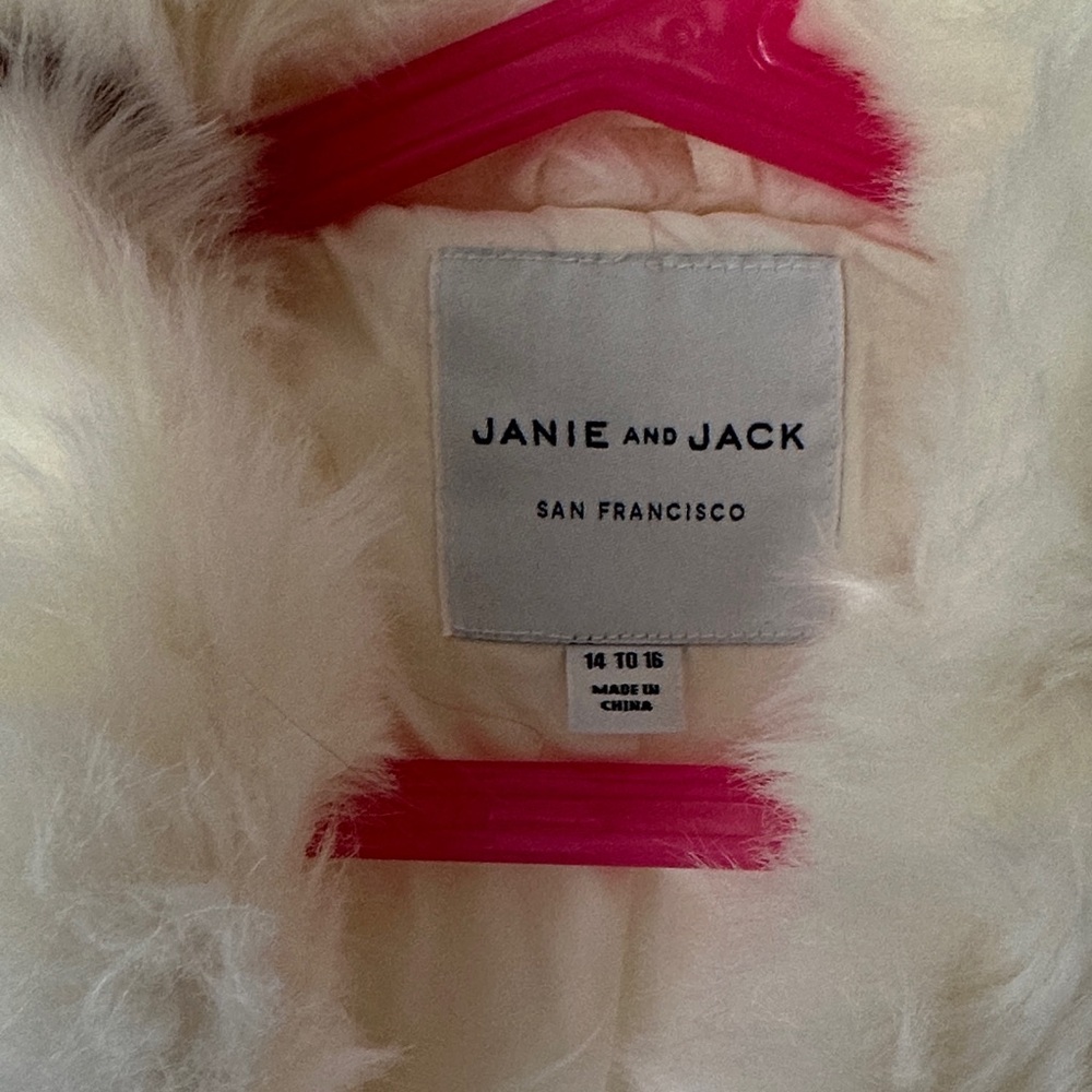 Janie and Jack White Faux Fur Jacket